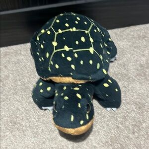 Plush Turtle Toy - Black and Yellow
